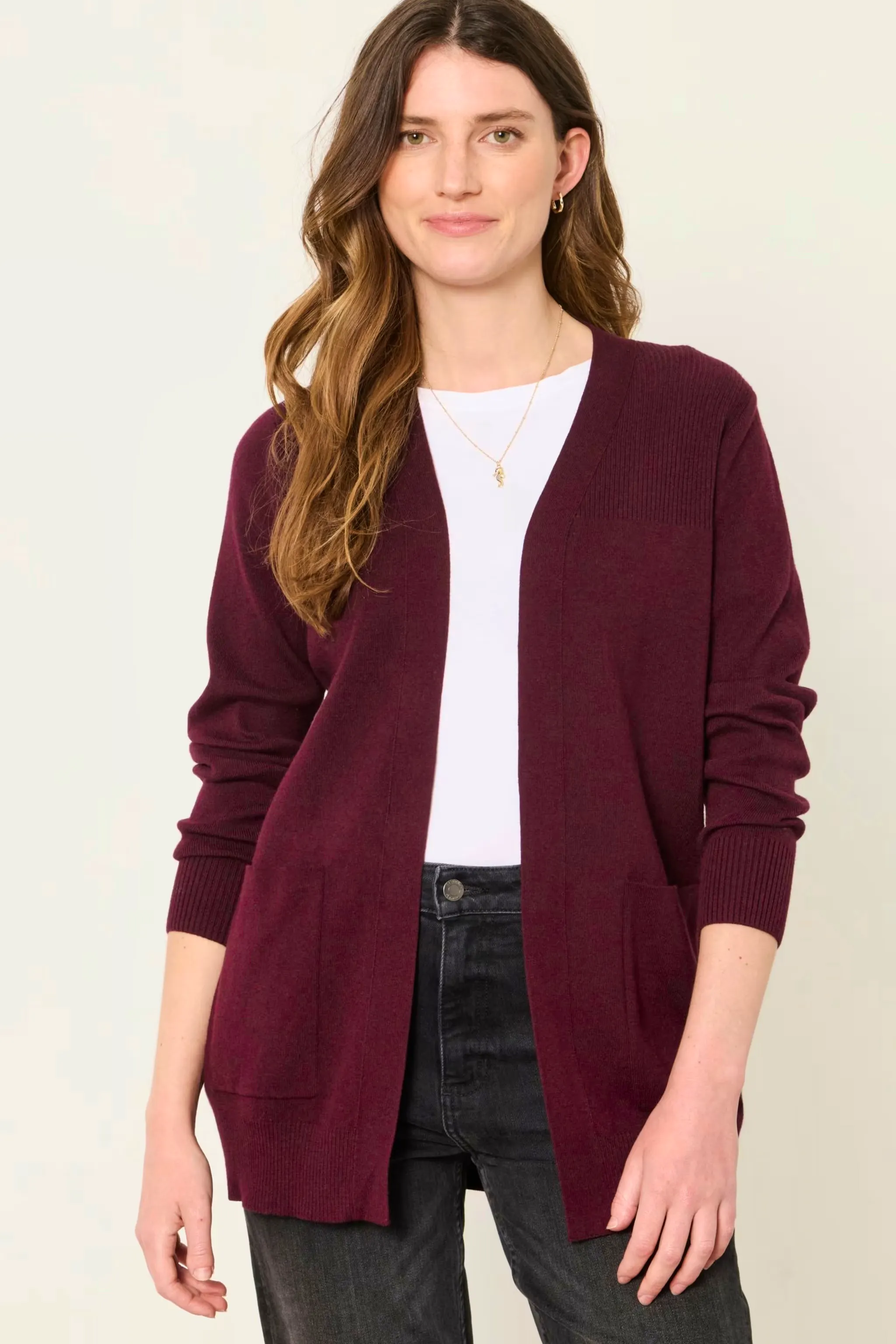 M&S Cotton Blend Edge to Edge Longline Cardigan, £55