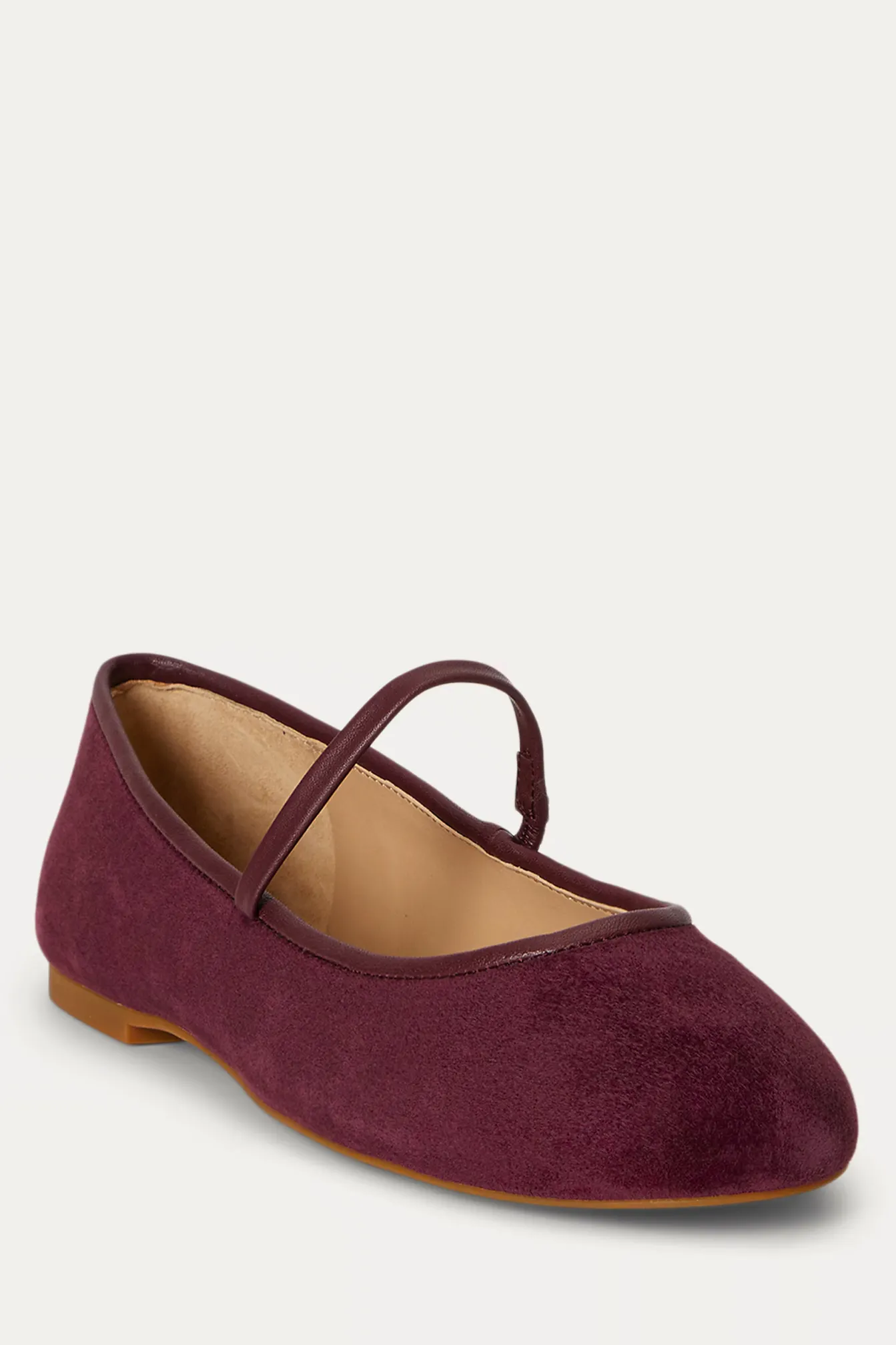 Ralph Lauren Jayna Nappa-Trim Suede Mary Jane Flat, £125