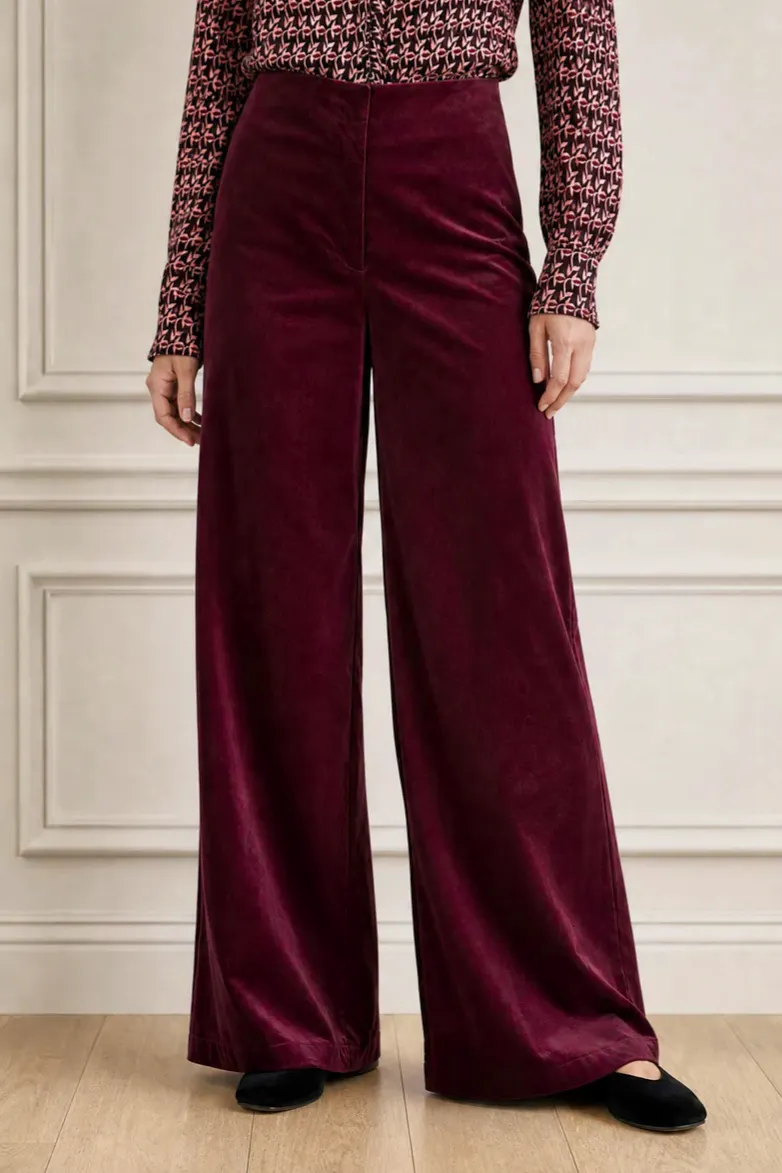 Aspiga Wide Leg Stretch Velvet Corduroy Trouser, £160