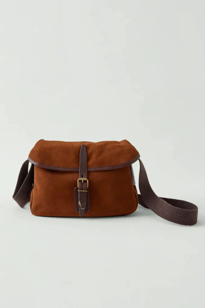 Toast Bleu De Chauffe Extra Small Musette Suede Bag, £215