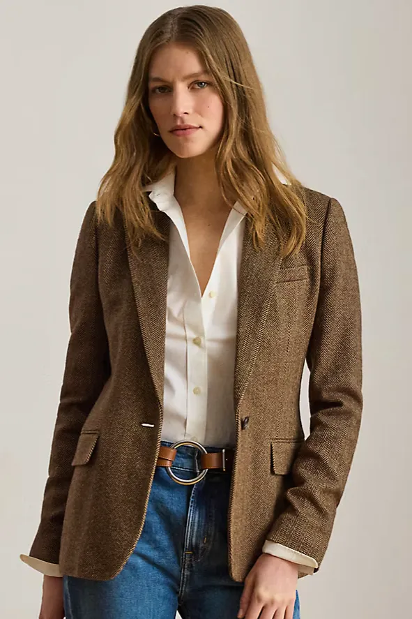 Ralph Lauren Cotton-Blend Herringbone Blazer, £465