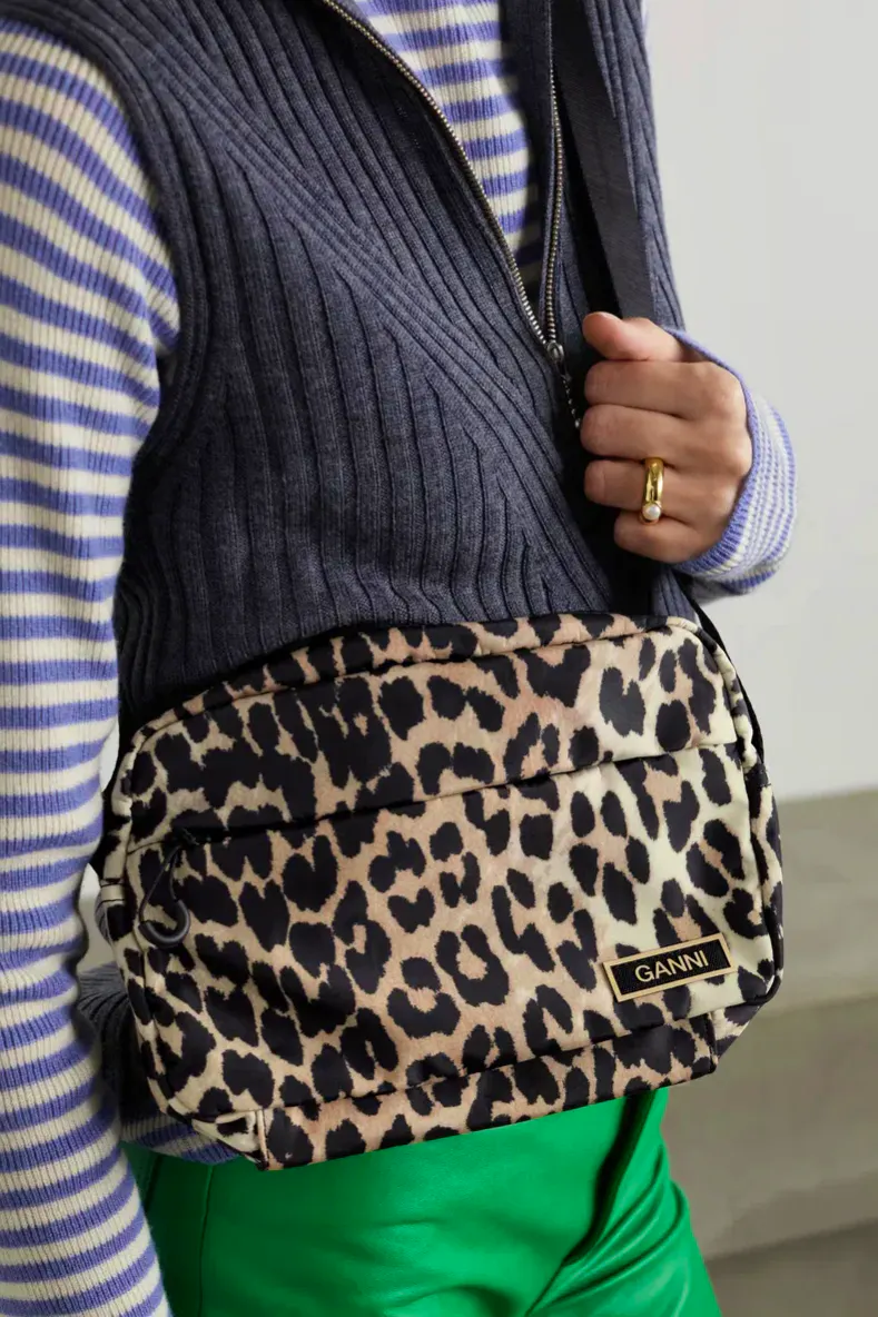 Ganni Leopard Print Shoulder Bag, £110