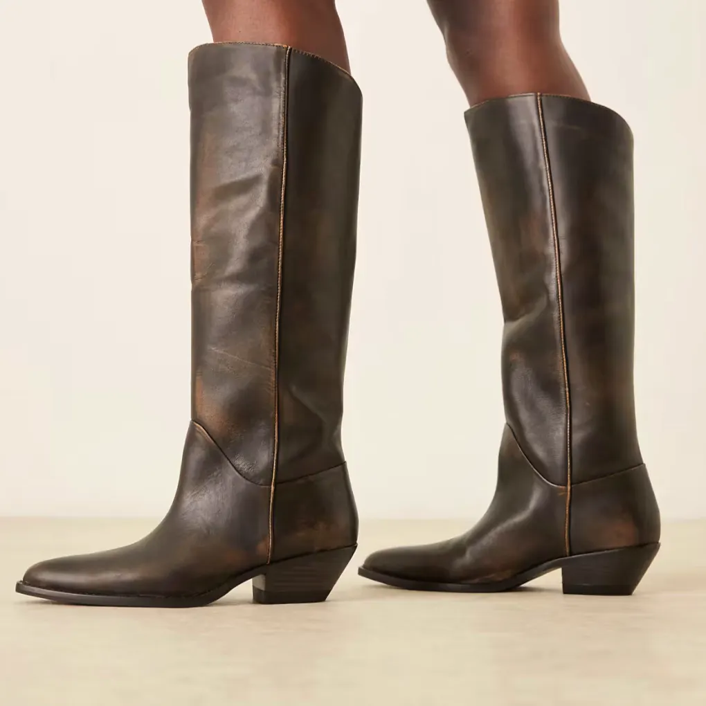 Mango Knee High Western Boots, £129.99
