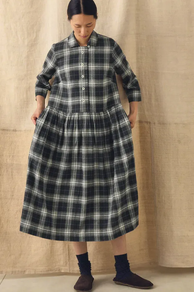 Toast Check Cotton Cashmere Shirt Dress, £245