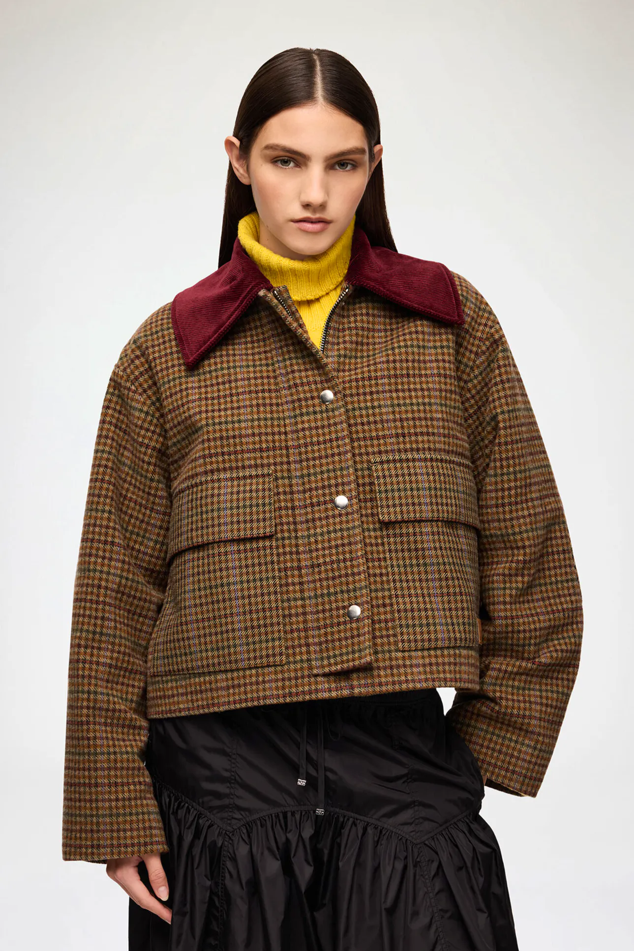Ganni Jacker In Check Twill, £590