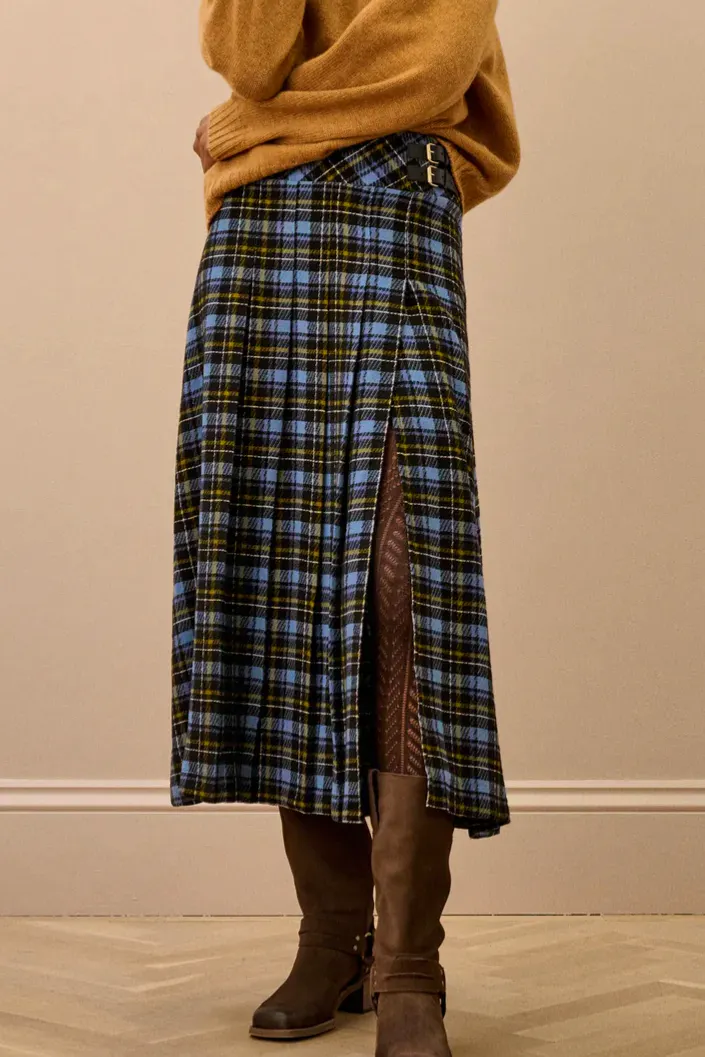 Brora Plaid Side Split Kilt, £249