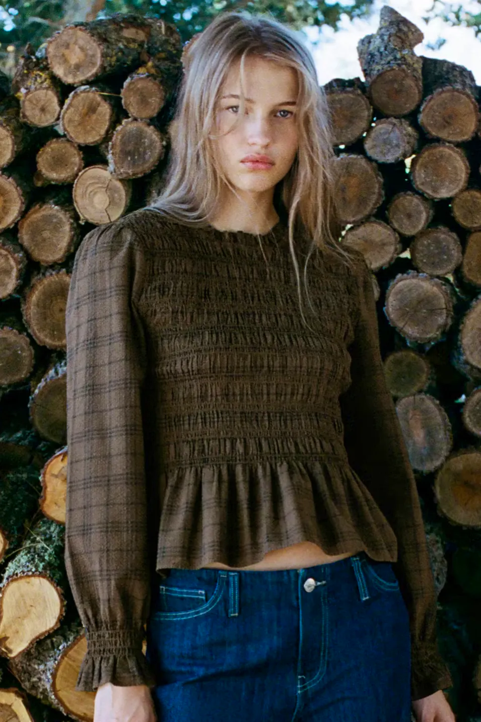 Mango Ruffled Gathered Blouse, £29.99