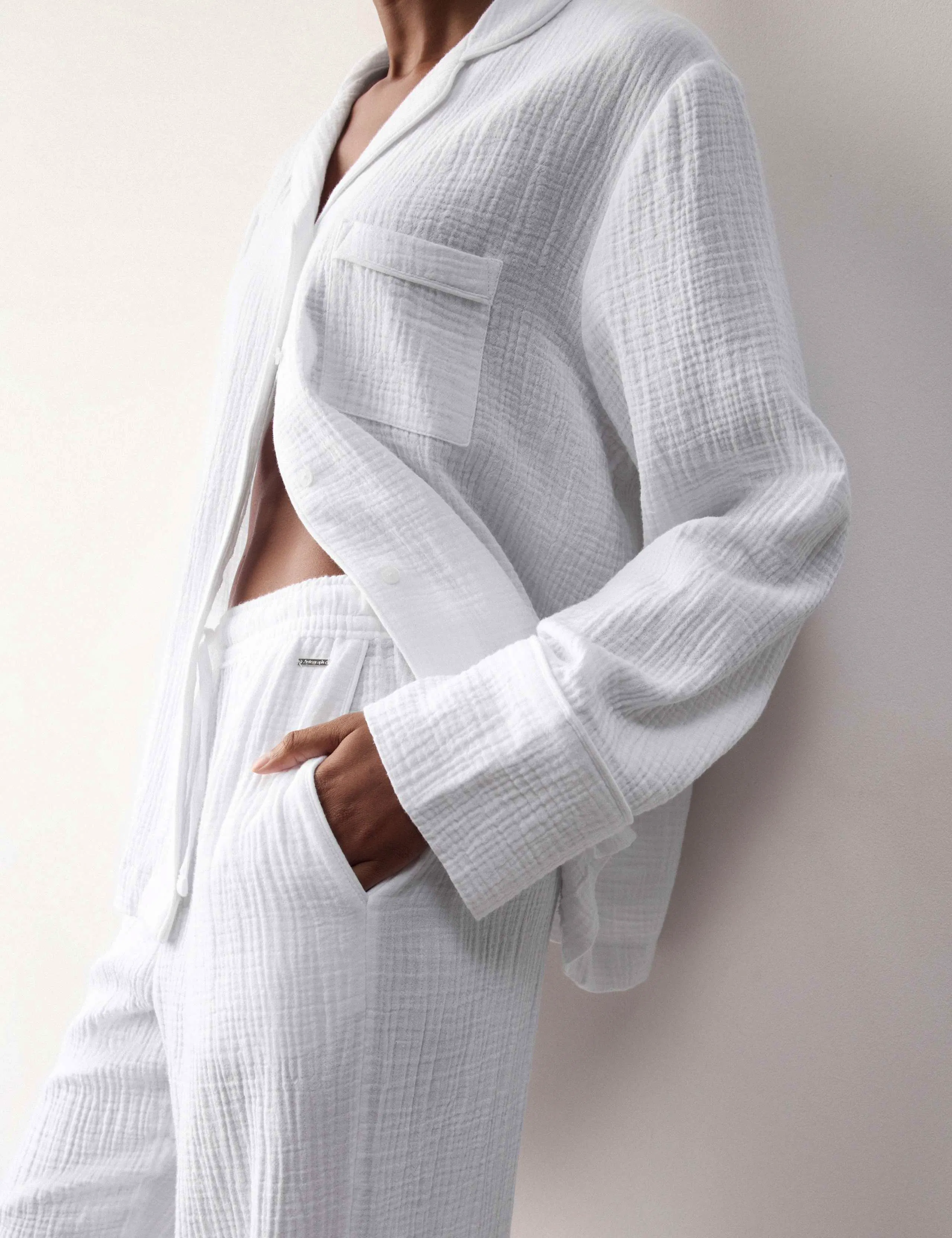 Pure Cotton Muslin Revere Pyjama Set