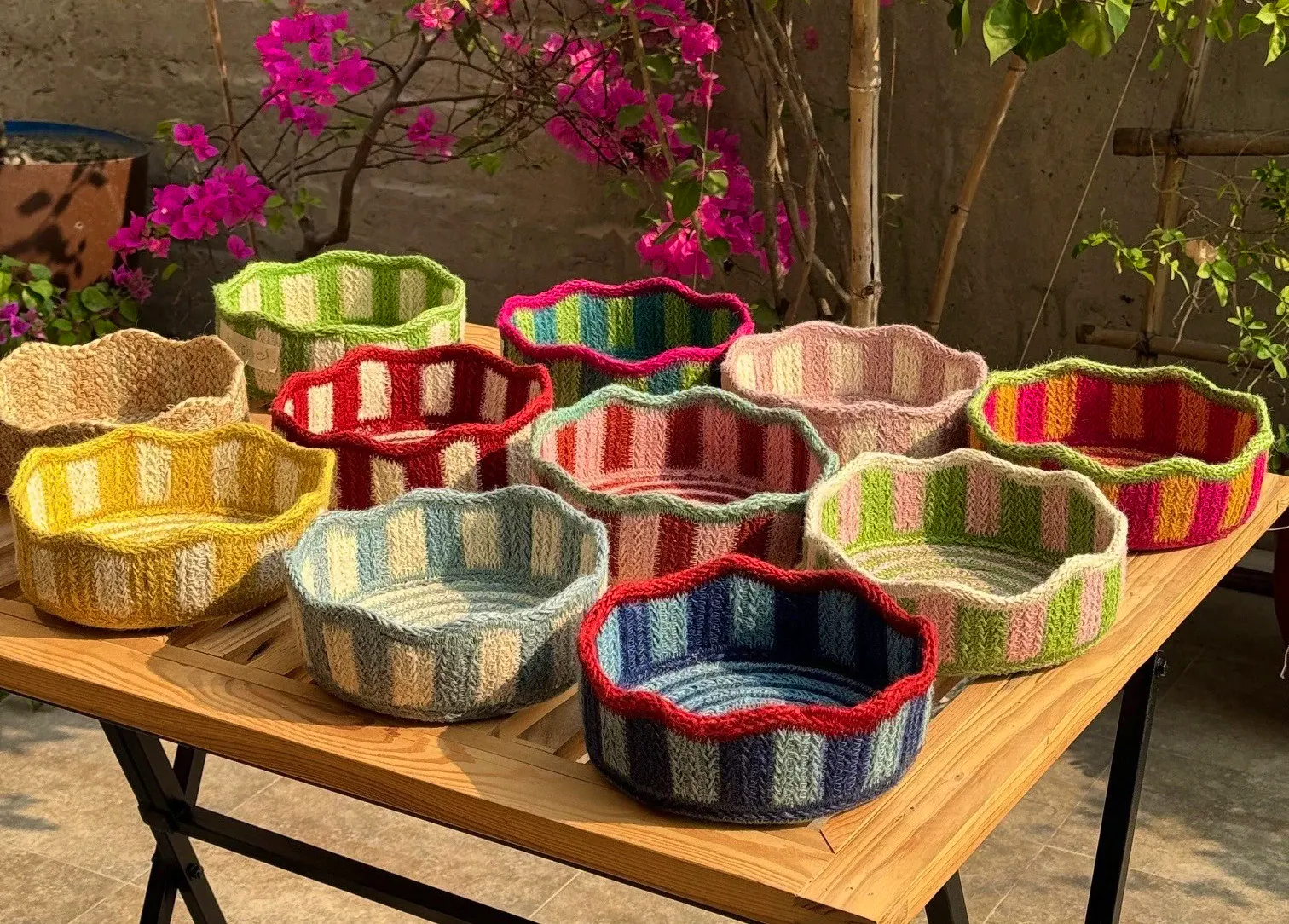 Braided Rug Co Tulip Table Top Baskets