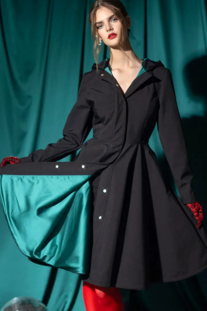 Rain Sisters Khaki Green Waterproof Coat, £438