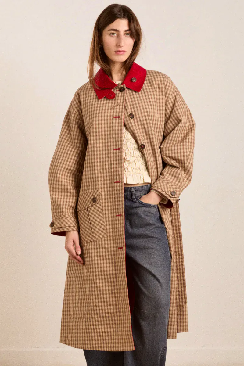 Damson Madder Anja Reversible Shower-Proof Trench, £165