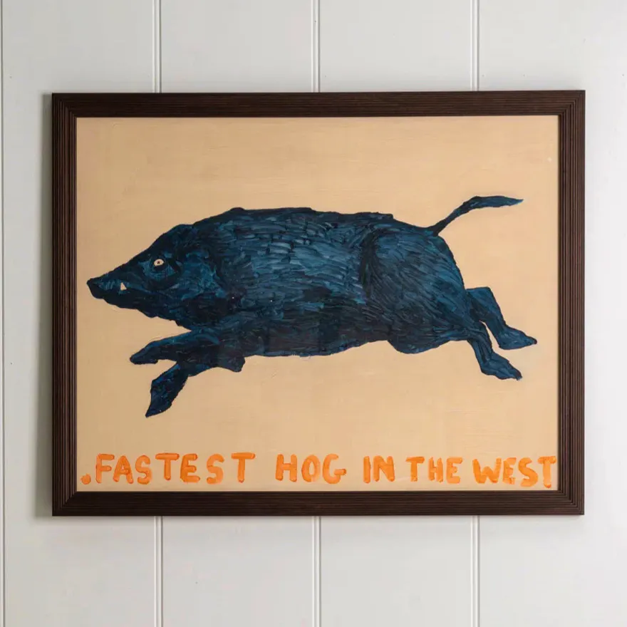 Studio Ham Fastest Hog in the West Framed Print, £525