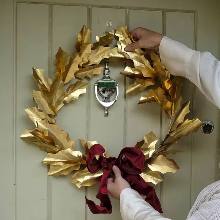 Debbie Fairbrass Brass Holly Wreath, £169