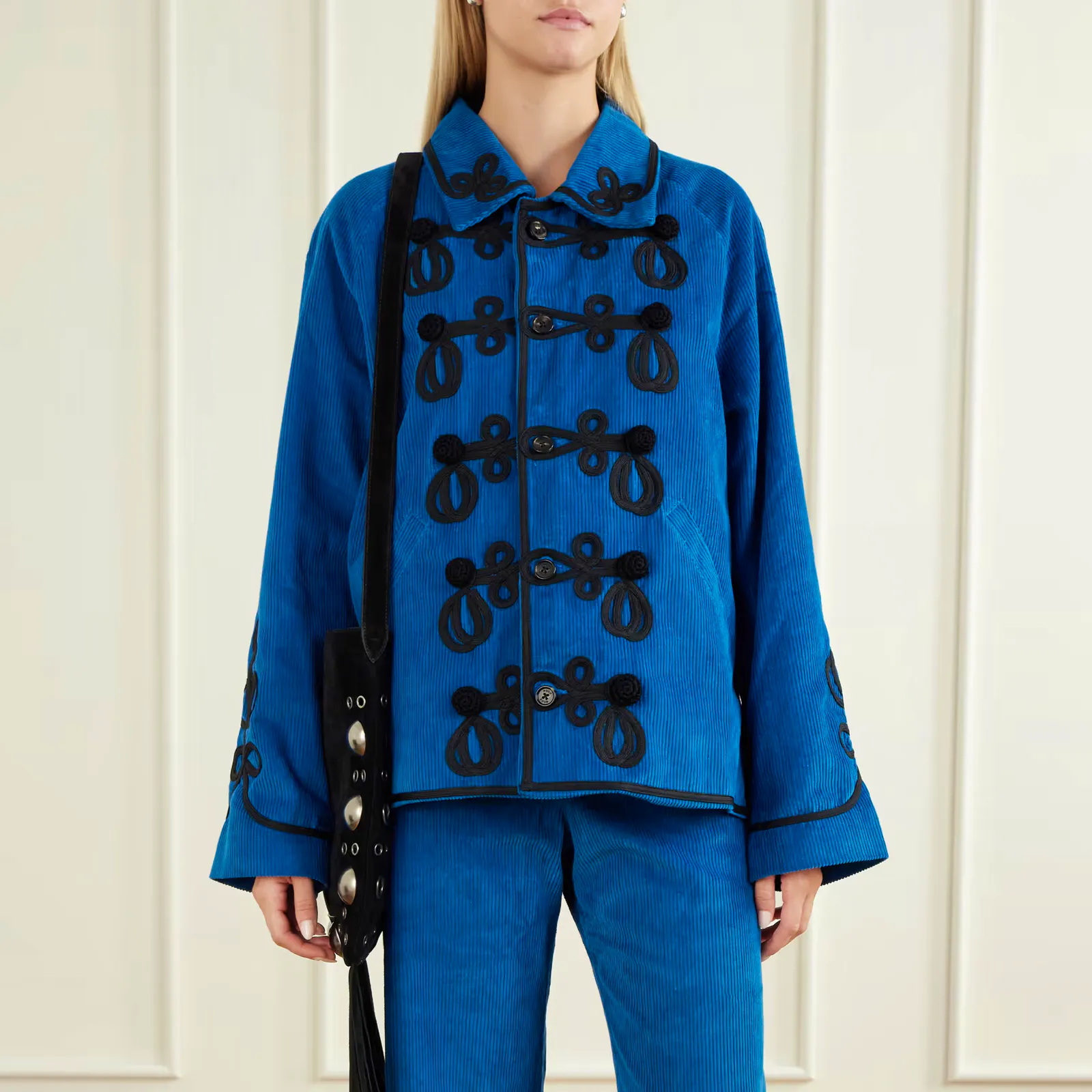 Net-A-Porter Bode, Stagecoach Embellished Embroidered Cotton-Corduroy Jacket, £1,010