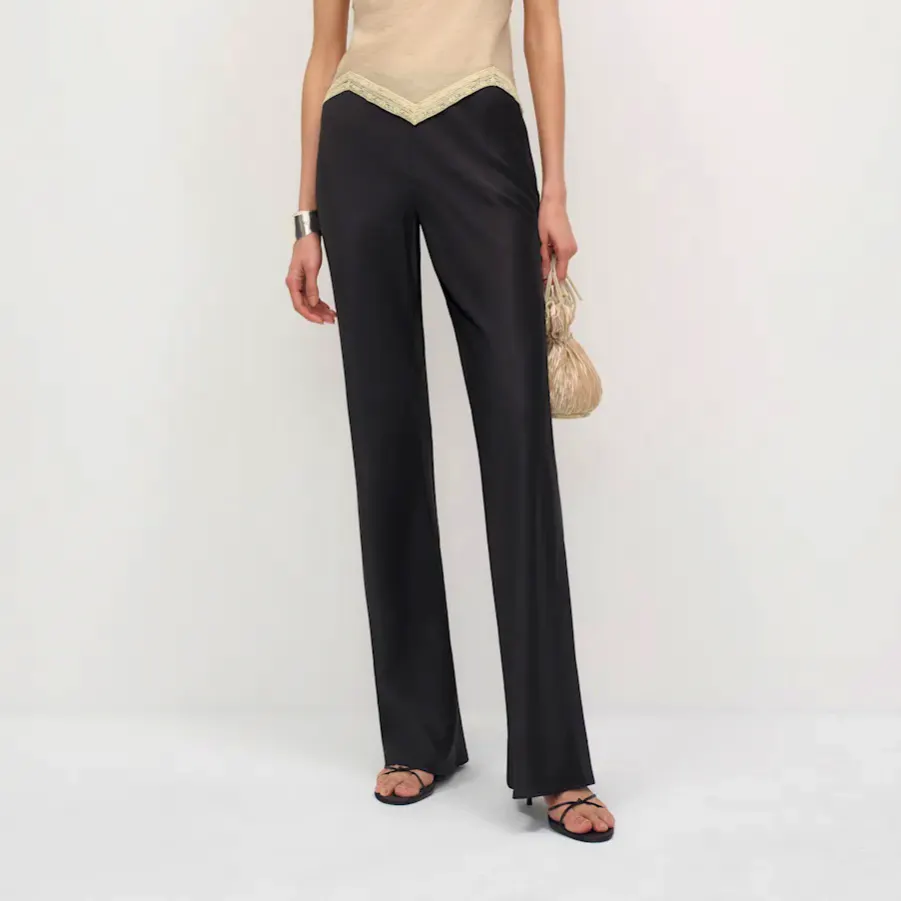Reformation Gale Satin Mid-Rise Long Pant, £198