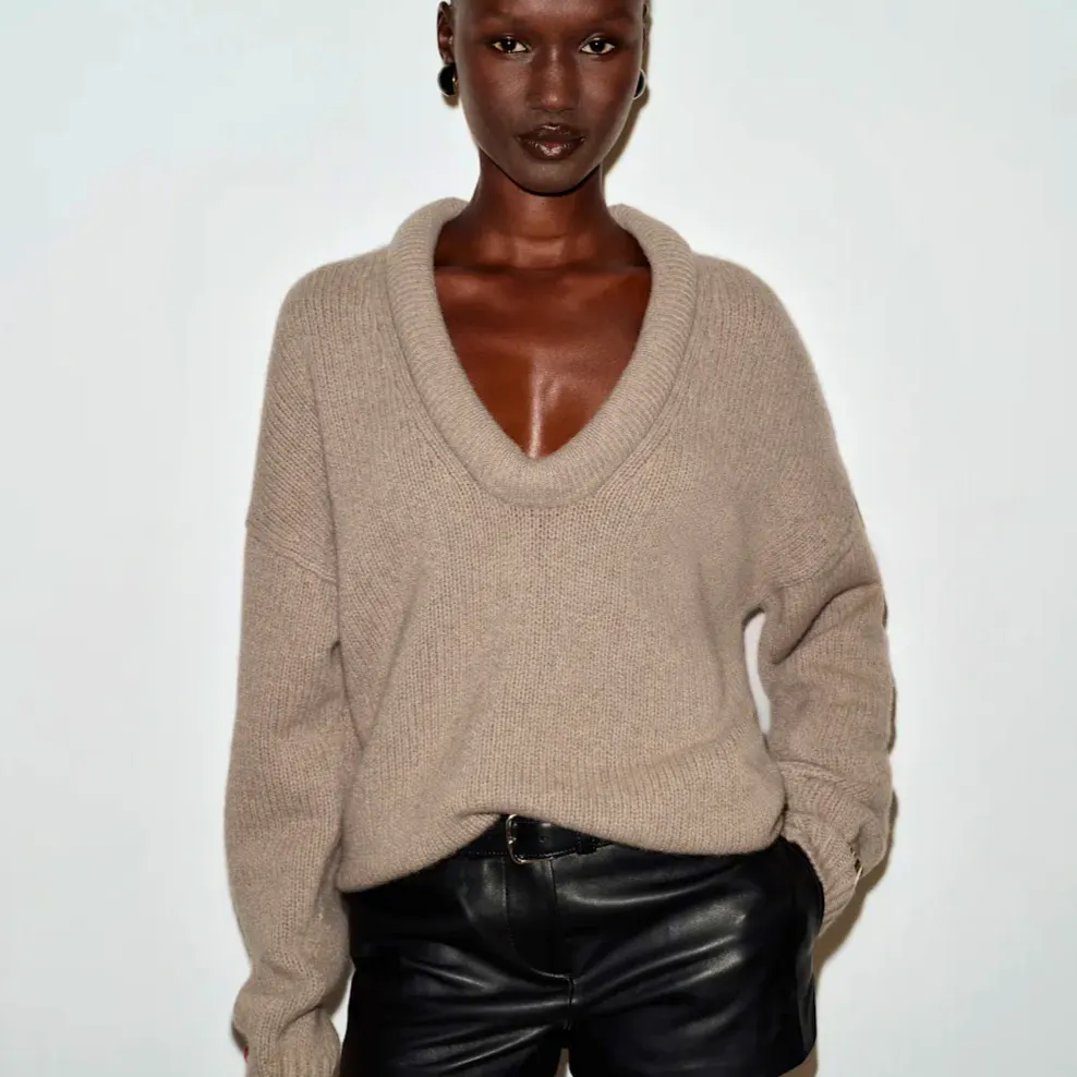 Reformation Jonie Cashmere Oversized Scoop Neck Jumper, £398