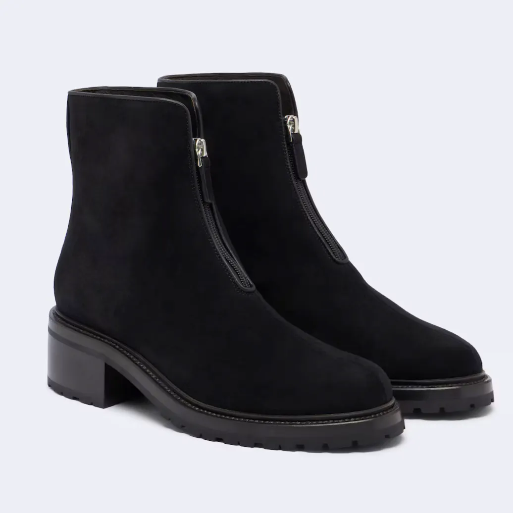 The Row Hike Suede Ankle Boots in Black, £1,550