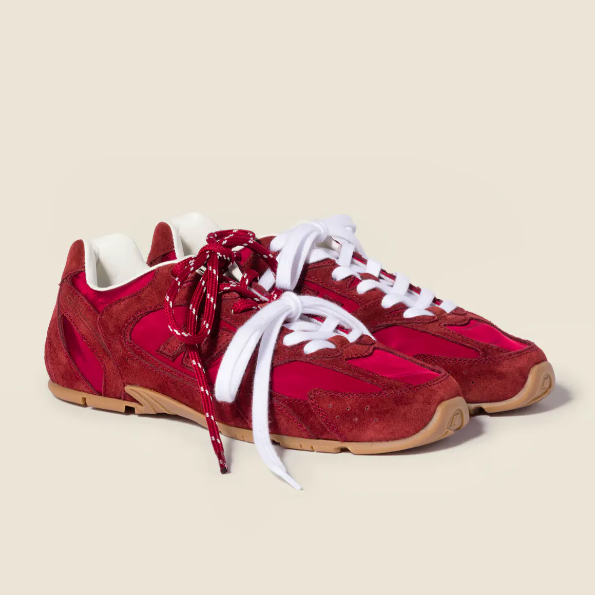 New Balance x Miu Miu 530 SL Technical Fabric and Suede Sneakers, £890