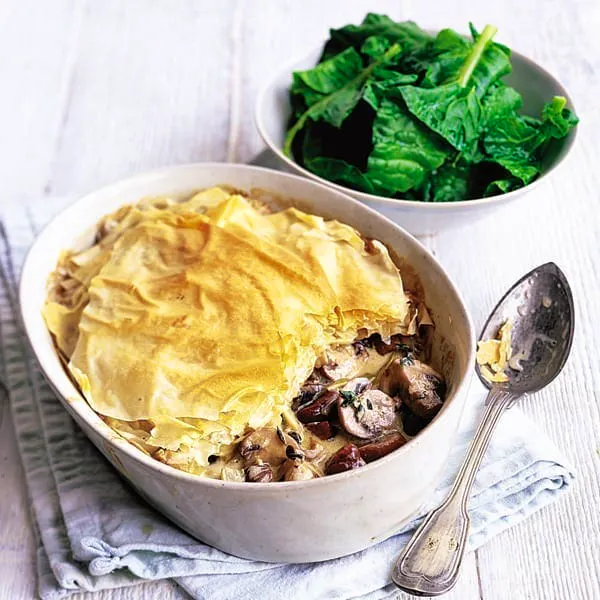 Mushroom And Chestnut Filo Pie 