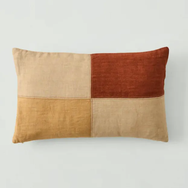 Toast Eave Panelled Linen Cushion Cover, £58