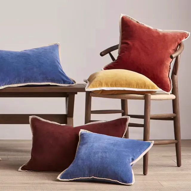 Loaf Bordy Edge Velvet Cushion, £45