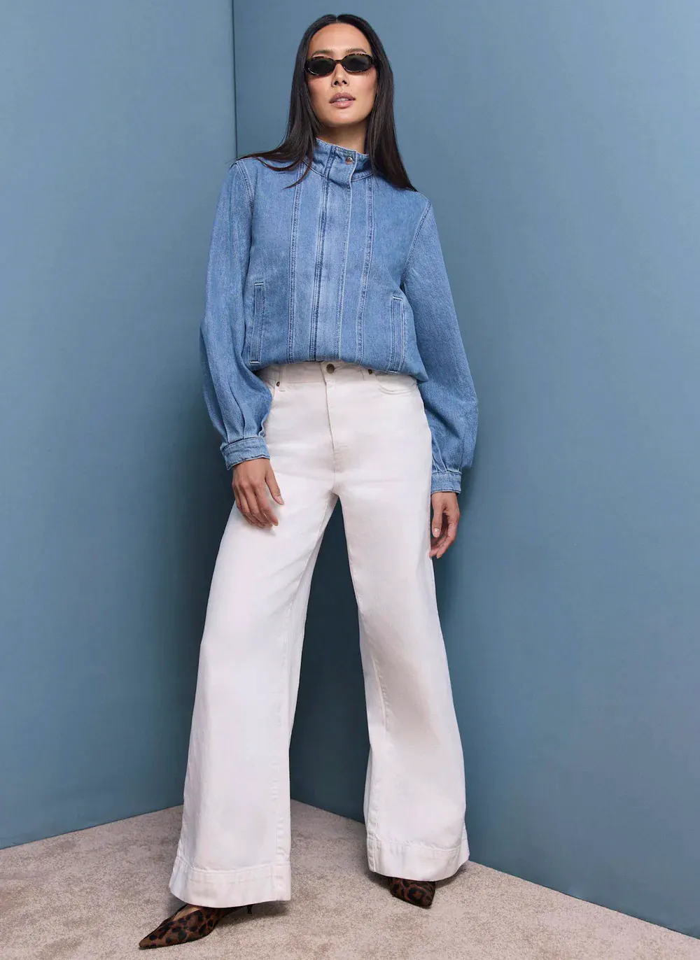 Chalk Wide Leg Jean, £99 