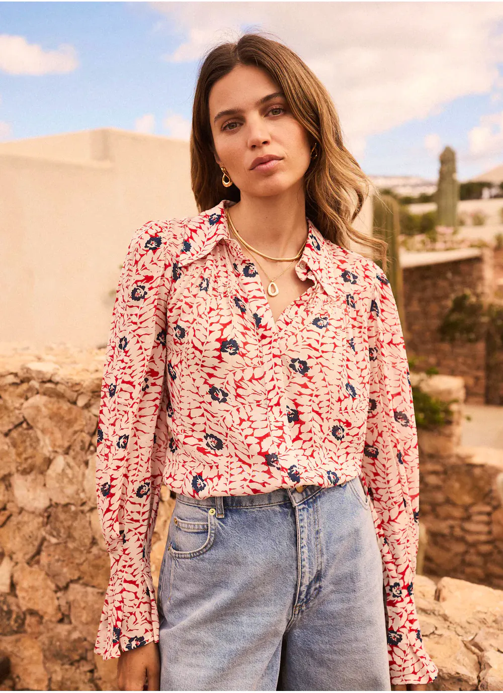 Red Floral Print Shirt, £89 