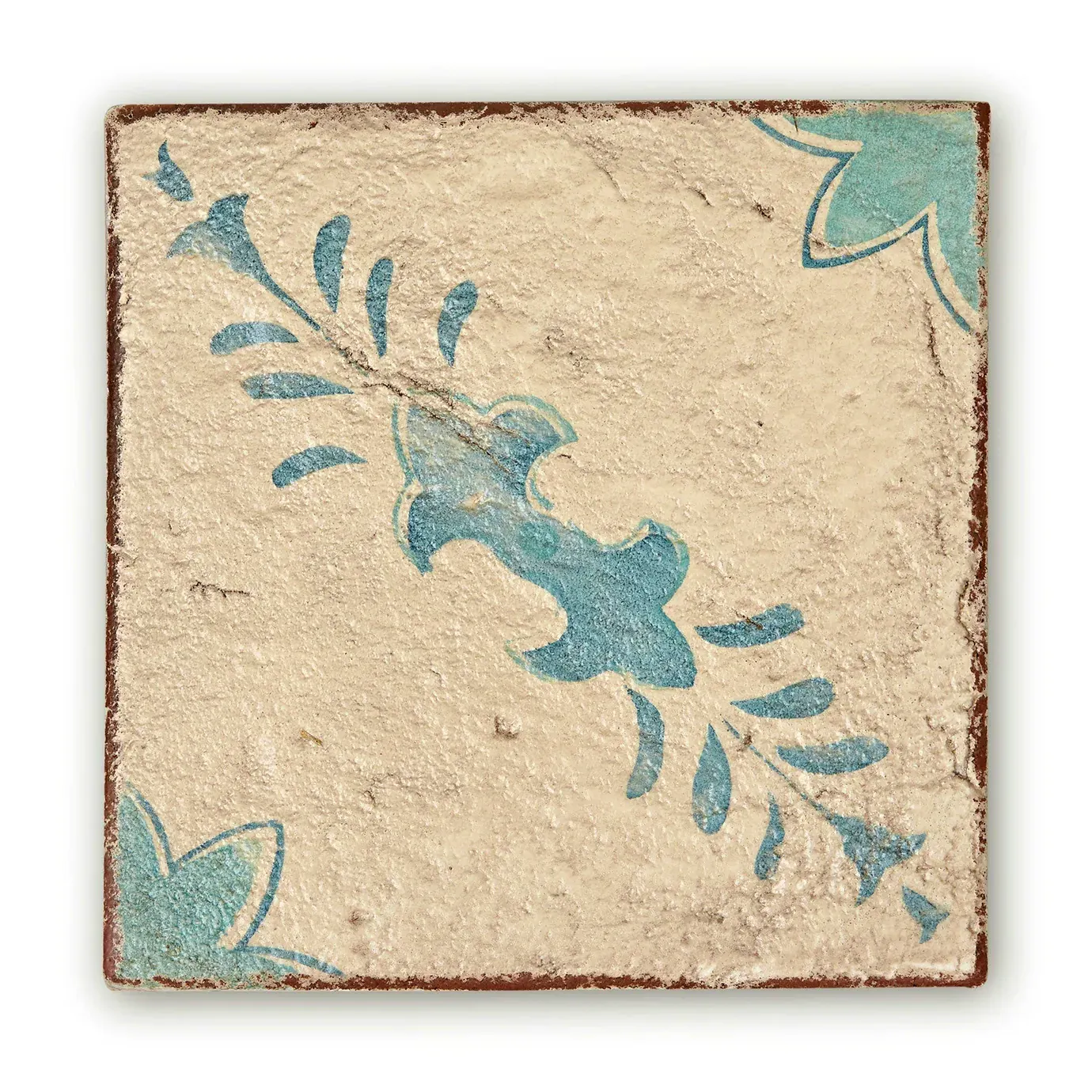 Fired Earth Paris Sandrine Patterned Terracotta Tile, £29.22