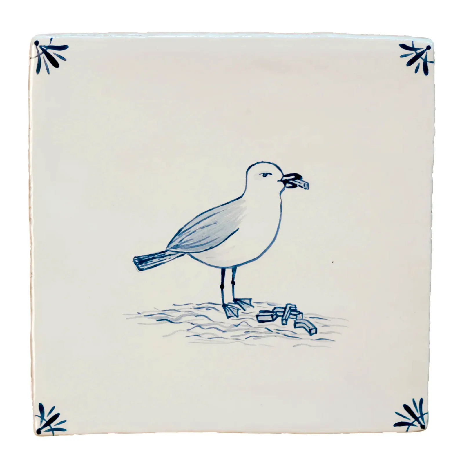 Decorum Tiles Cornish Delft Seagull With Chips, £23.50