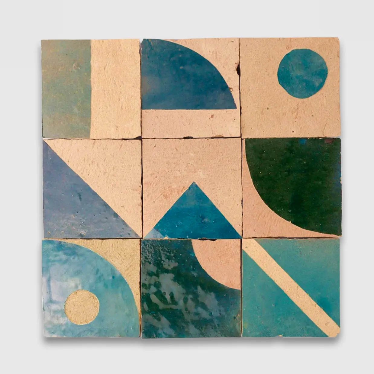 Otto Tiles Blue Jean Patterned Zellige, £240/ m2