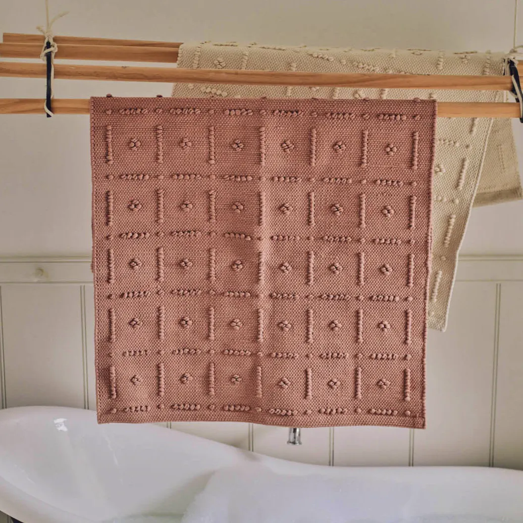 Rowen & Wren Nella Handwoven Bath Mat, Plaster Pink, Large, £78