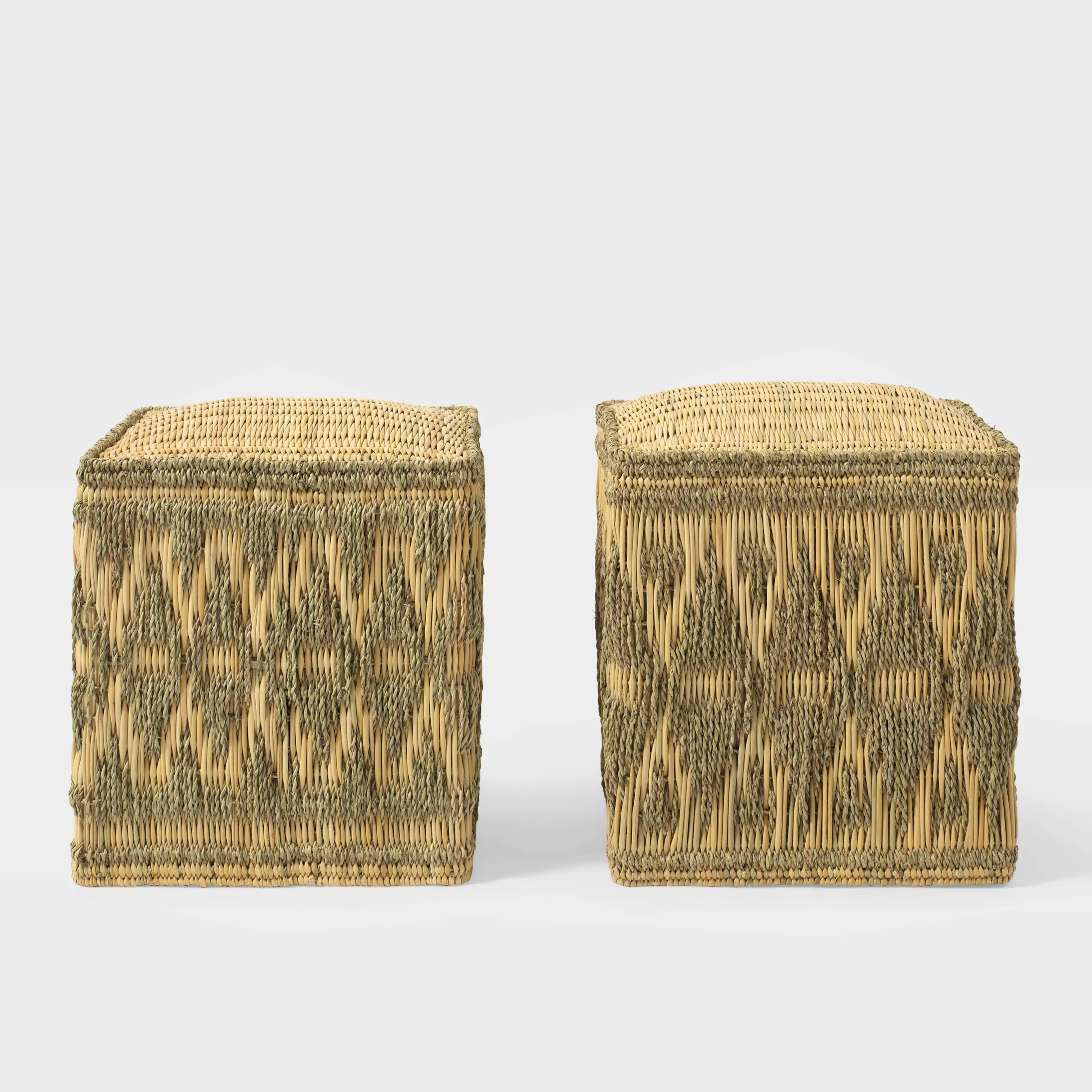 Cabana Magazine Wicker Stools, Sage (Set of 2), £550