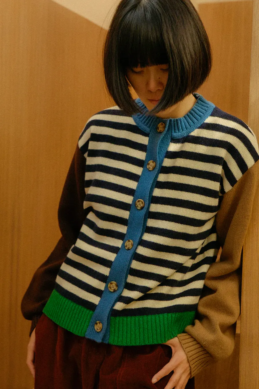 LF Markey Eval Cardigan Cornwall Stripe, £210