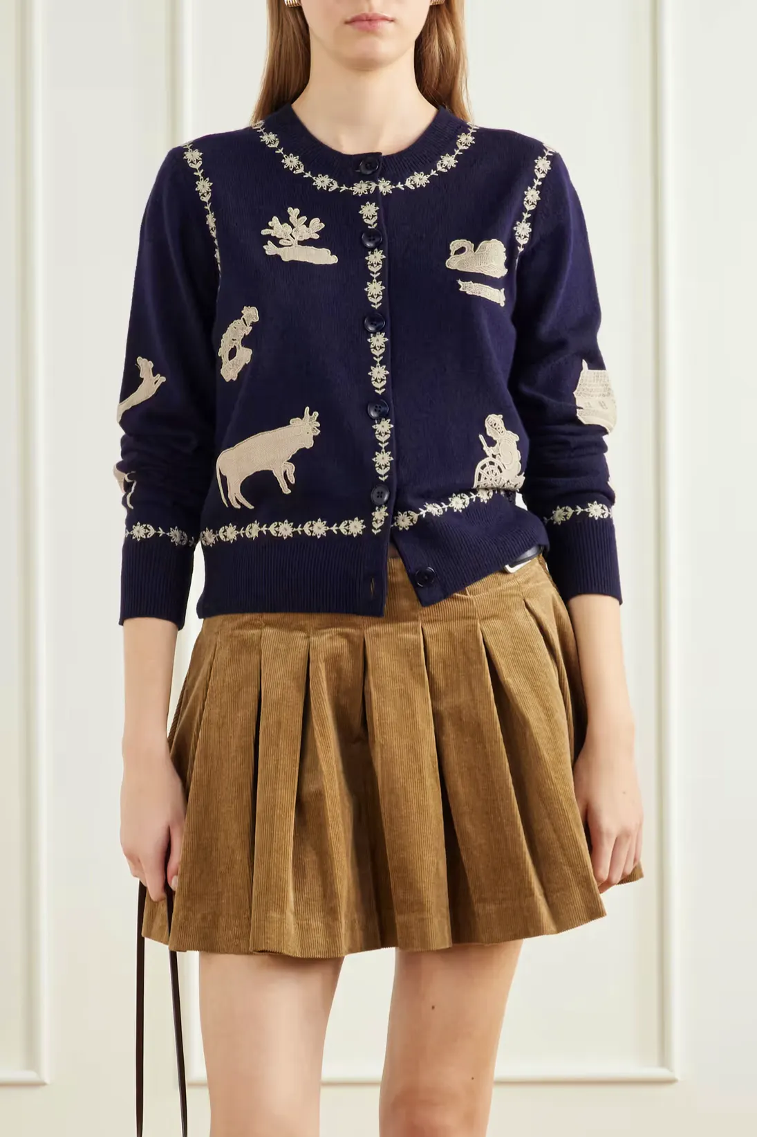 Sea Marguerite Embroidered Wool Cardigan, £465