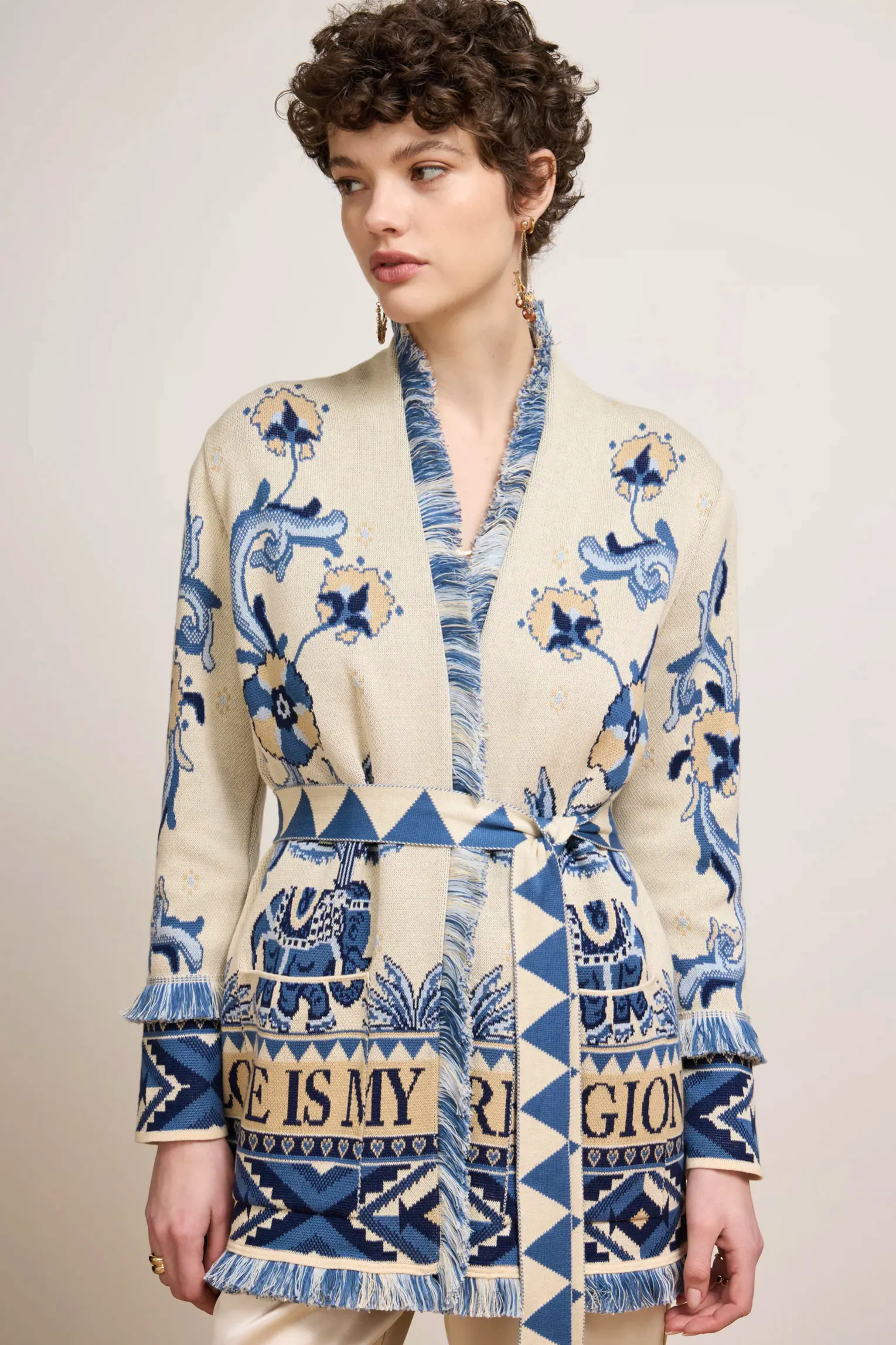 Hayley Menzies Nandita Cardigan Blue, £390