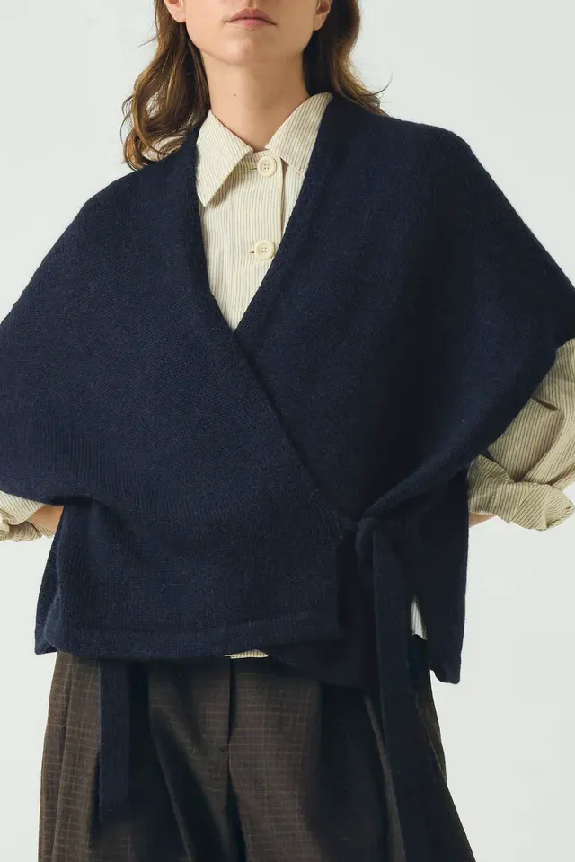 Toast Wool Alpaca Knitted Wrap, £205