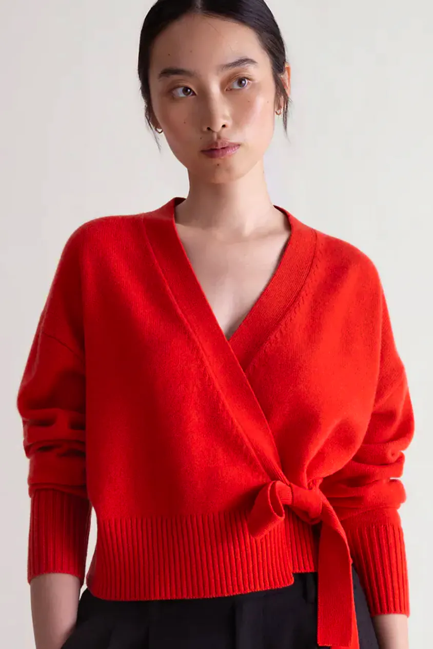 Rise & Fall Women's Cashmere Merino Wrap Jumper, £175