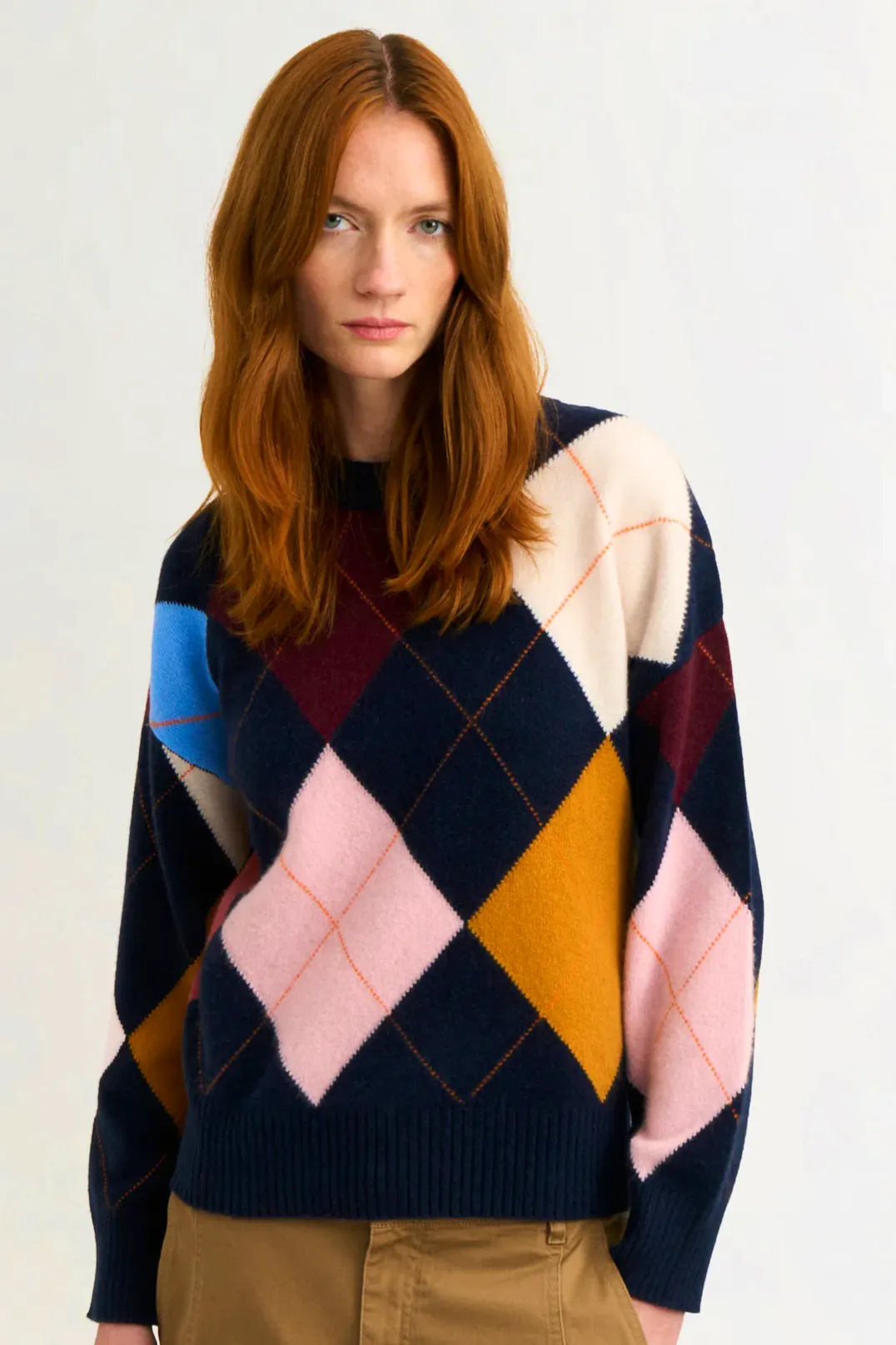 Pringle of Scotland Women's Crew Neck Supersoft Lambswool Argyle Jumper, £185
