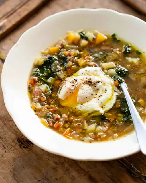 GILL MELLER’S WINTER ROOT AND BARLEY SOUP