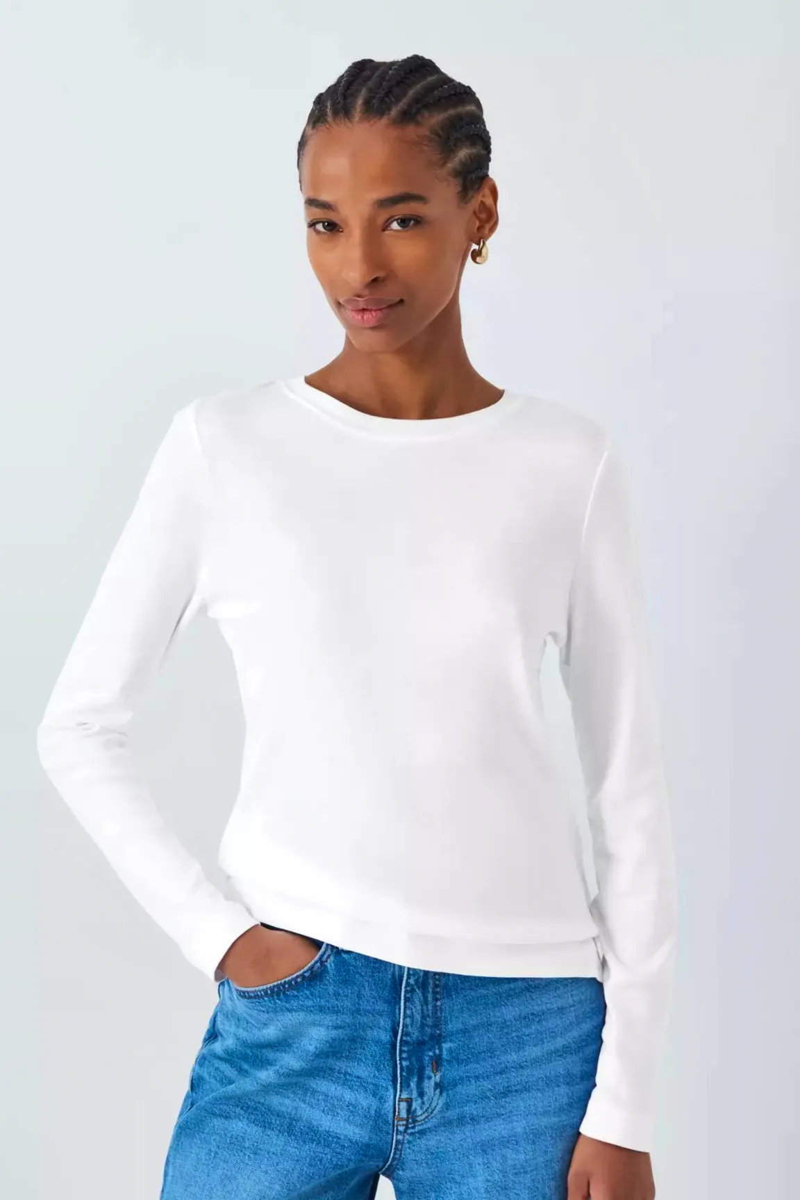John Lewis Organic Cotton Long Sleeve T Shirt, £18