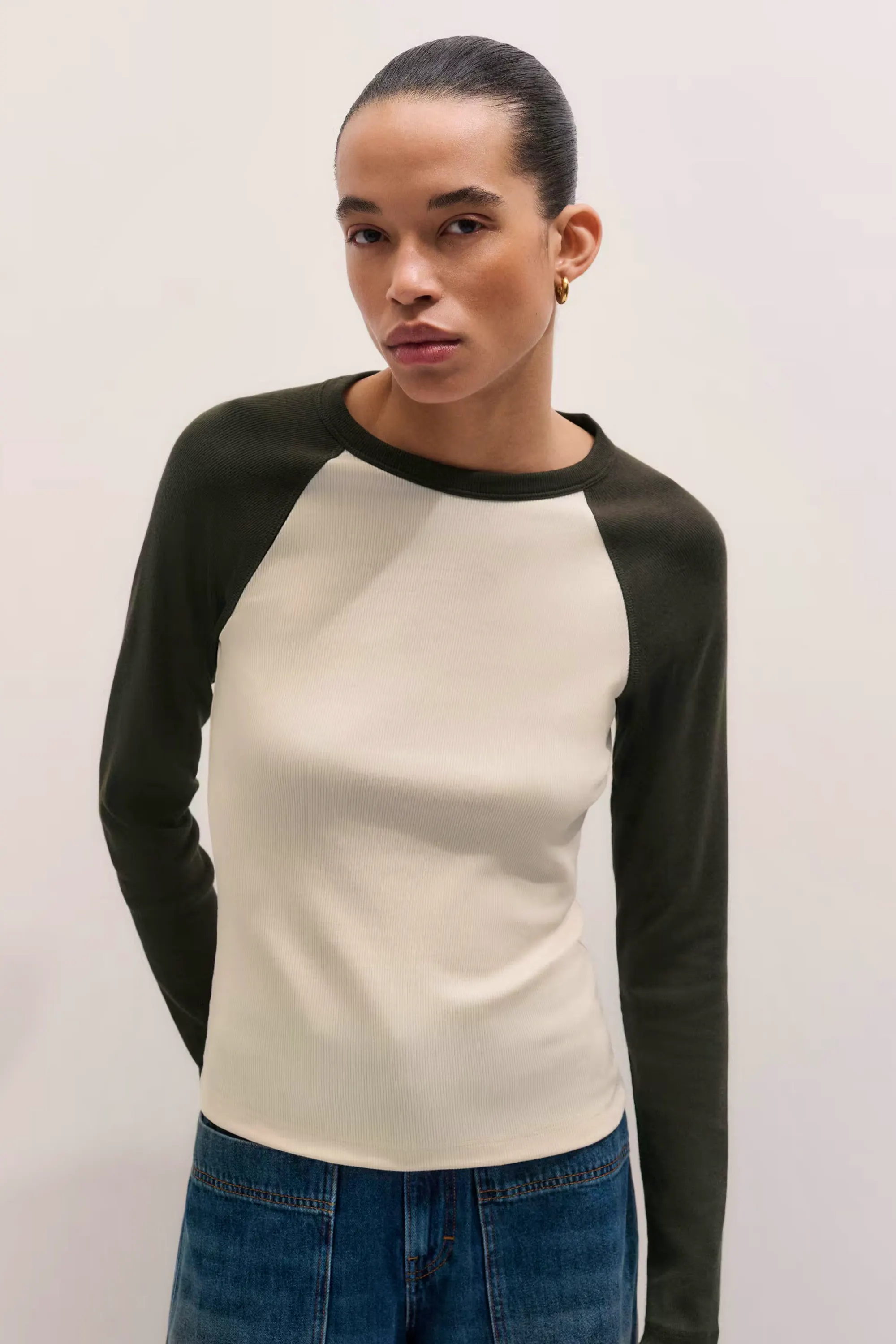 Me+Em Slim Baseball Top, £75