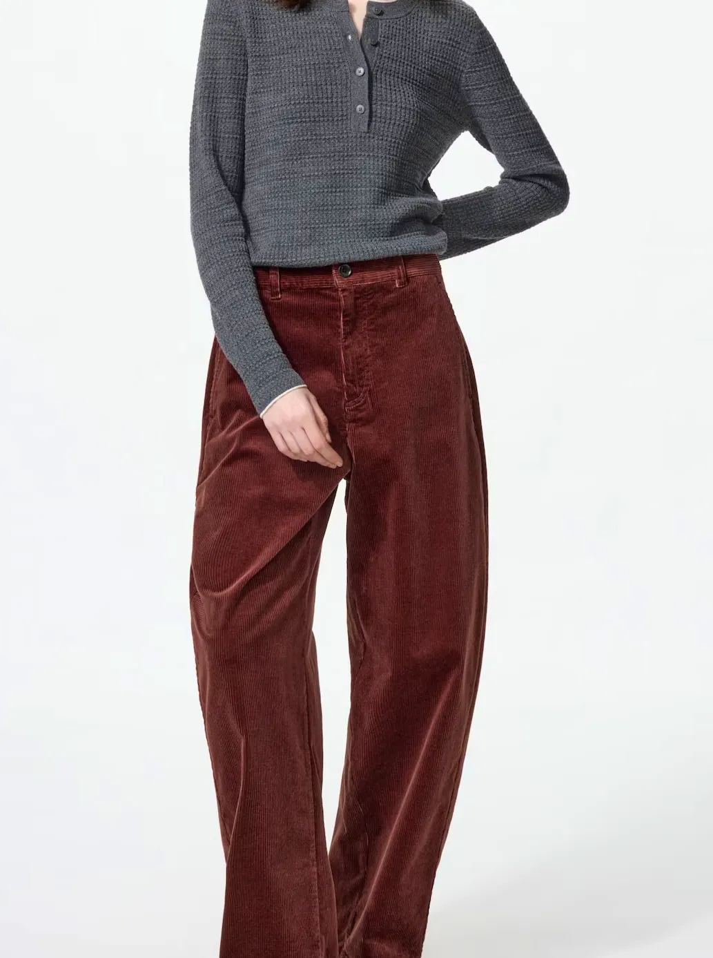 Uniqlo Corduroy Barrel Trousers
