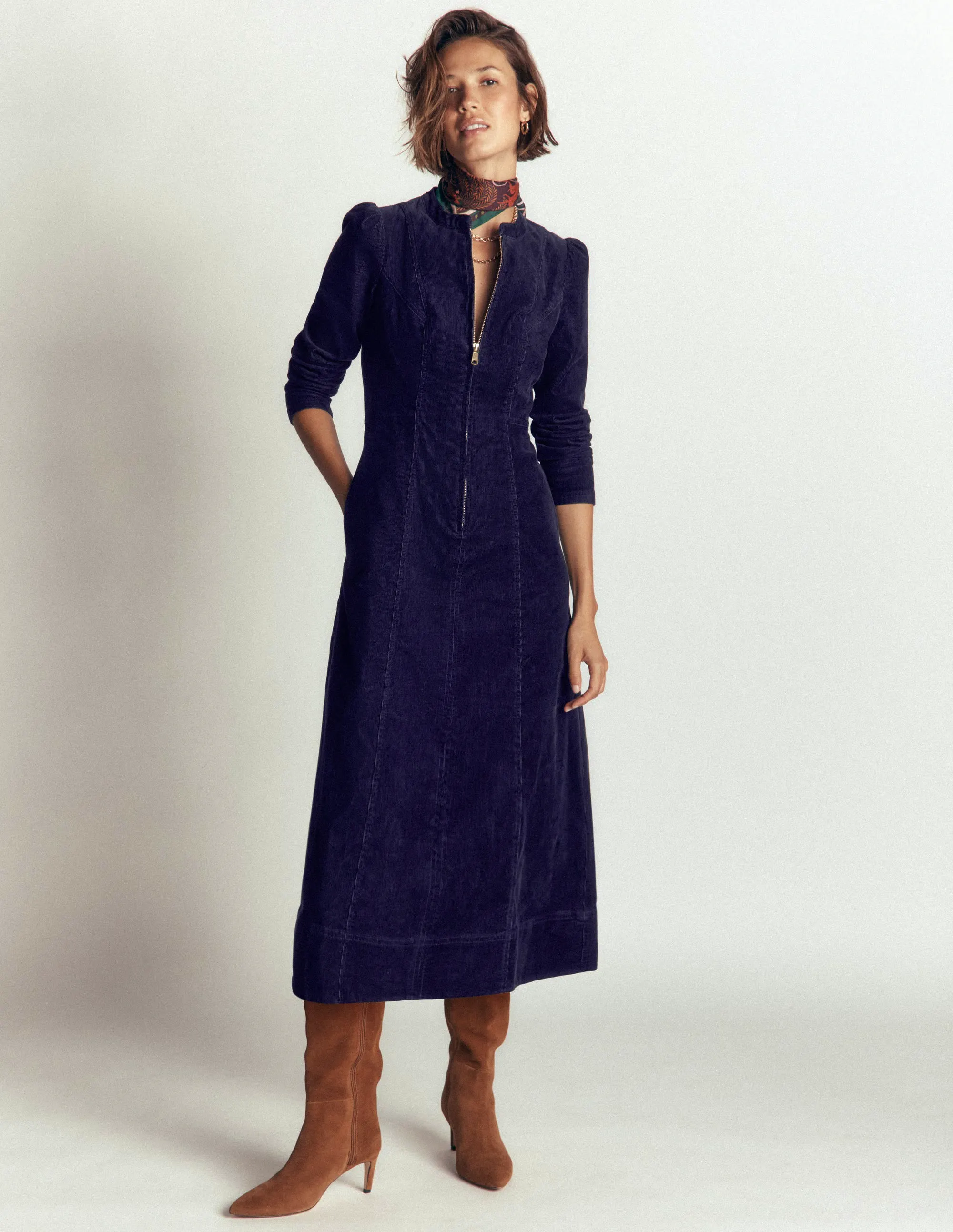 Boden Una Cord Midi Dress