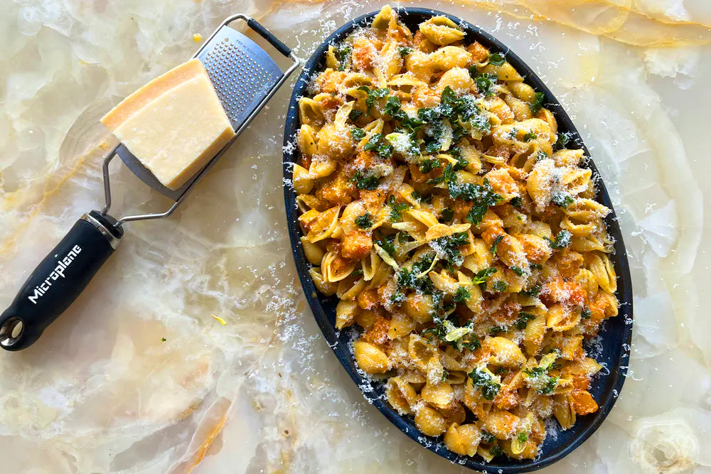 Butternut Squash ‘Carbonara’ With Crisp Garlic