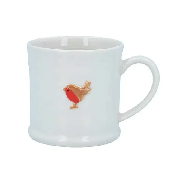 Gisela Graham Ceramic Mini Mug With Robin