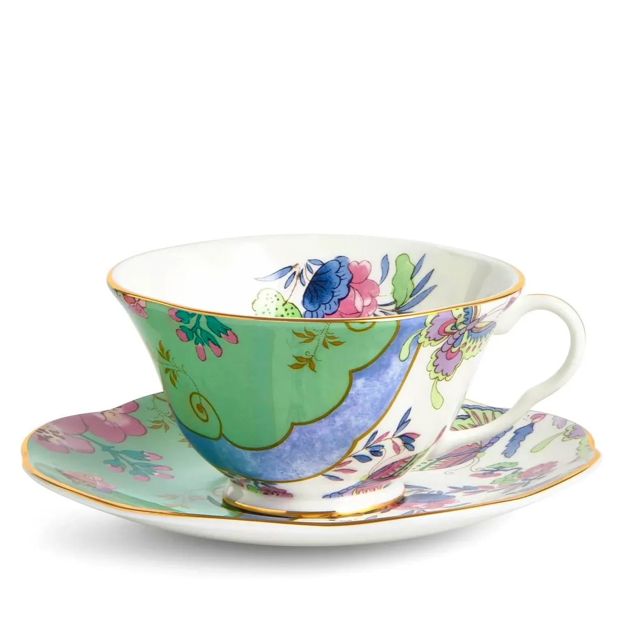 Wedgwood Butterfly Bloom Green Teacup and Saucer, £65