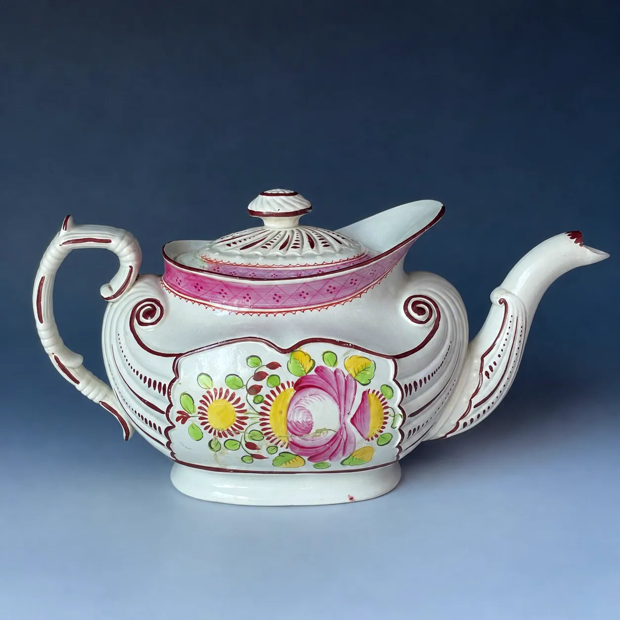 Etsy Antique Georgian 1820s Pearlware Lustre 19th C. English Staffordshire Teapot, £118.94