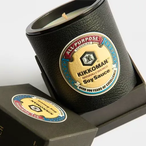 ANYA LIFE Kikkoman Embossed Leather Holder and Candle £95