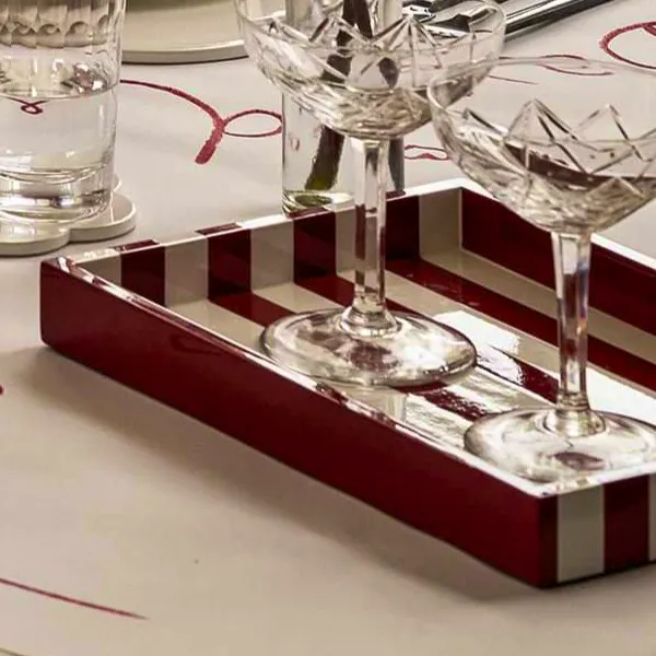 Addison Ross Small Burgundy Striped Tray, £81