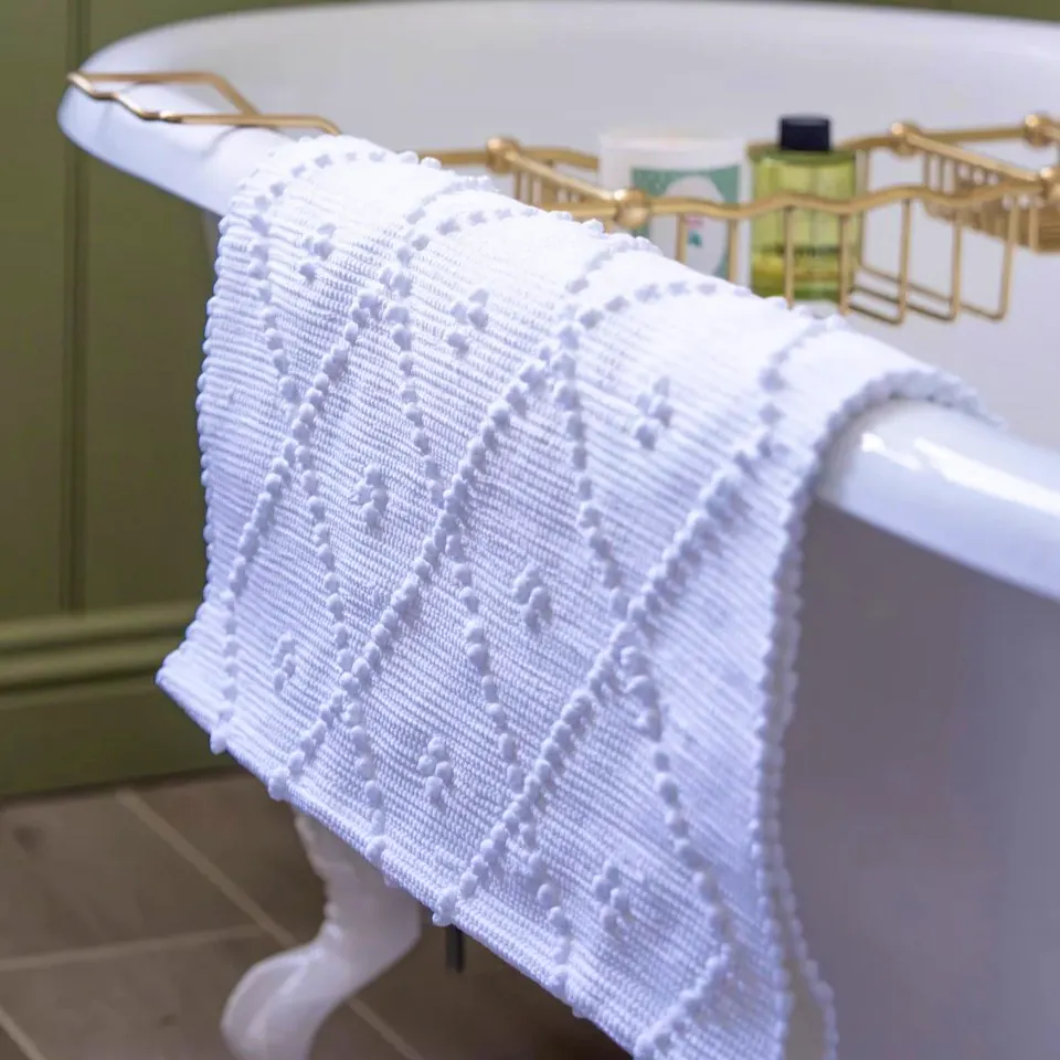 So Souk White Handwoven Bath Mat, £36